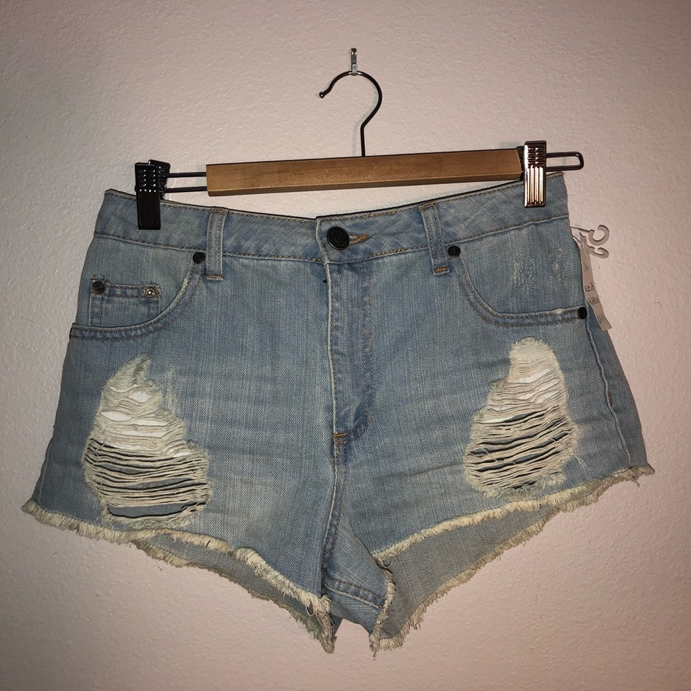 Charlotte Russ Distressed Shorts